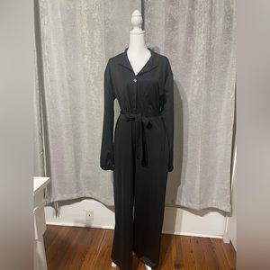 Womens black wide leg jumpsuit